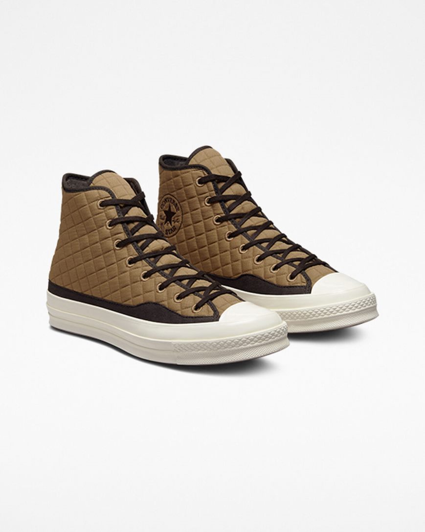 Women's Converse Chuck 70 Quilted High Top Shoes Brown / Black | AU 684E5R